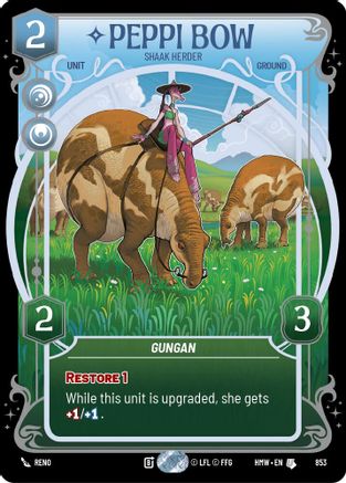 Peppi Bow - Shaak Herder (Prestige Foil) (853) [Homeworlds] Foil Star Wars: Unlimited Single Disney