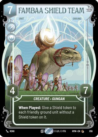 Fambaa Shield Team (Prestige Foil) (856) [Homeworlds] Foil Star Wars: Unlimited Single Disney