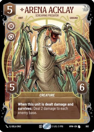 Arena Acklay - Screaming Predator (Prestige Foil) (863) [Homeworlds] Foil Star Wars: Unlimited Single Disney