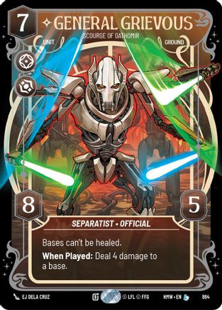 General Grievous - Scourge of Dathomir (Prestige Foil) (864) [Homeworlds] Foil Star Wars: Unlimited Single Disney