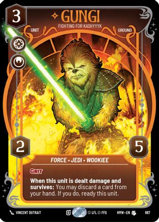Gungi - Fighting for Kashyyyk (Prestige Foil) (867) [Homeworlds] Foil Star Wars: Unlimited Single Disney