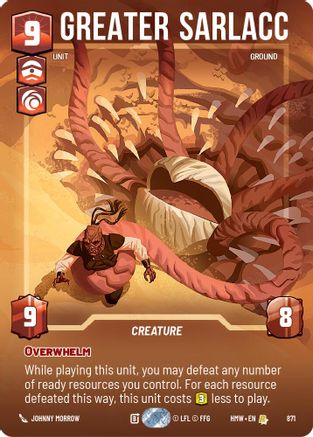 Greater Sarlacc (Prestige Foil) (871) [Homeworlds] Foil Star Wars: Unlimited Single Disney