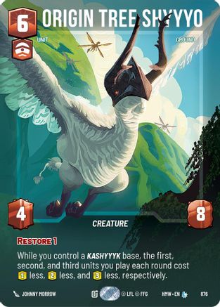 Origin Tree Shyyyo (Prestige Foil) (876) [Homeworlds] Foil Star Wars: Unlimited Single Disney