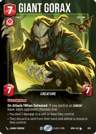 Giant Gorax (Prestige Foil) (879) [Homeworlds] Foil Star Wars: Unlimited Single Disney