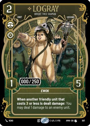 Logray - Bright Tree Shaman (Serialized) (897) [Homeworlds] Foil Star Wars: Unlimited Single Disney