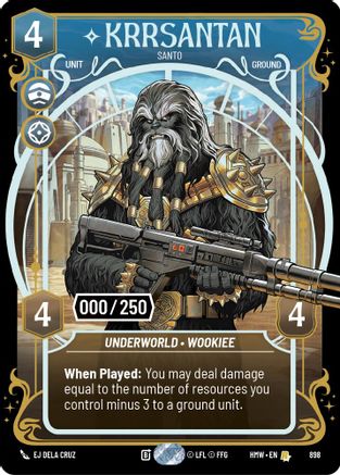 Krrsantan - Santo (Serialized) (898) [Homeworlds] Foil Star Wars: Unlimited Single Disney