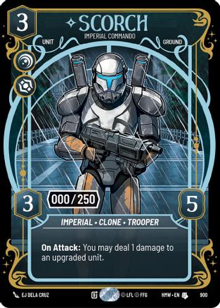Scorch - Imperial Commando (Serialized) (900) [Homeworlds] Foil Star Wars: Unlimited Single Disney