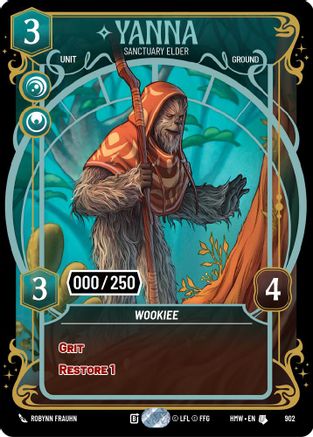 Yanna - Sanctuary Elder (Serialized) (902) [Homeworlds] Foil Star Wars: Unlimited Single Disney