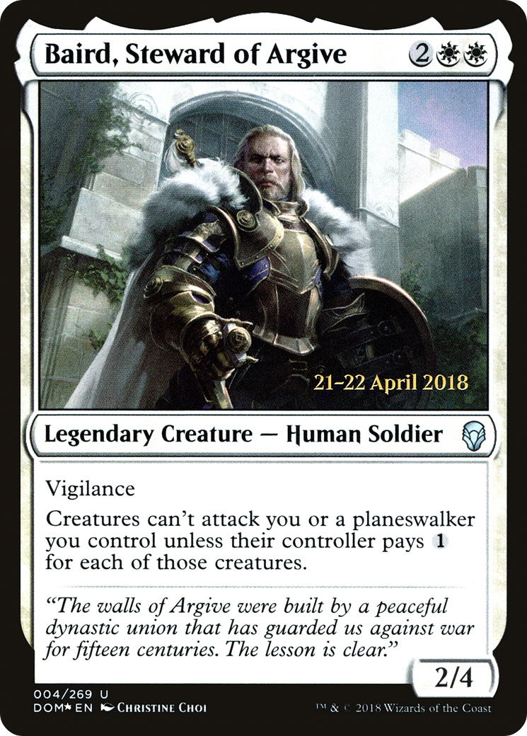 Baird, Steward of Argive (PRE-004) [Dominaria Promos] Foil MTG Single Wizards of the Coast