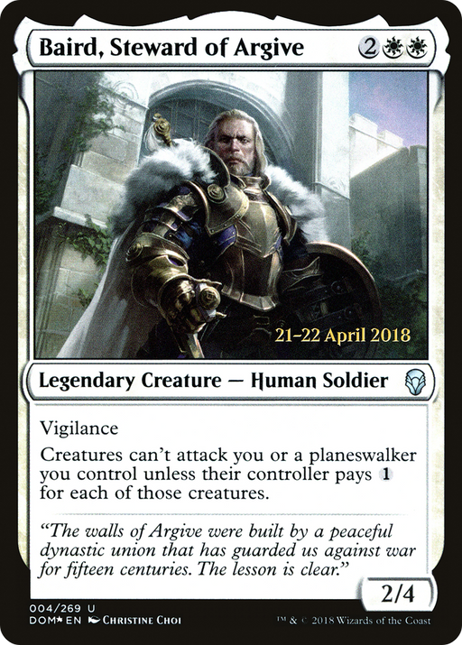 Baird, Steward of Argive (PRE-004) [Dominaria Promos] Foil MTG Single Wizards of the Coast