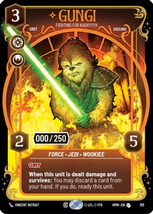 Gungi - Fighting for Kashyyyk (Serialized) (915) [Homeworlds] Foil Star Wars: Unlimited Single Disney