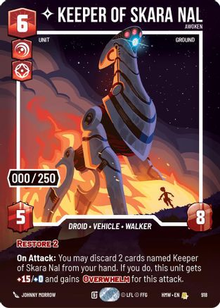 Keeper of Skara Nal - Awoken (Serialized) (918) [Homeworlds] Foil Star Wars: Unlimited Single Disney