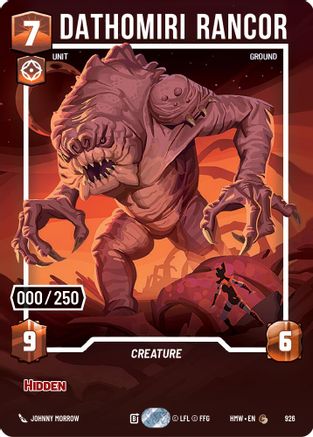 Dathomiri Rancor (Serialized) (926) [Homeworlds] Foil Star Wars: Unlimited Single Disney