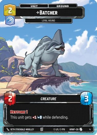 Batcher - Loyal Hound (4) [Homeworlds Weekly Play Promos] Star Wars: Unlimited Single Disney