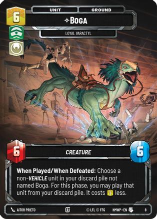 Boga - Loyal Varactyl (8) [Homeworlds Weekly Play Promos] Star Wars: Unlimited Single Disney