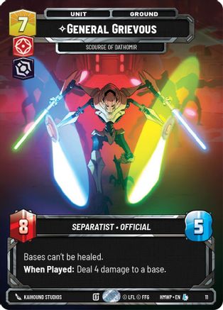 General Grievous - Scourge of Dathomir (11) [Homeworlds Weekly Play Promos] Star Wars: Unlimited Single Disney