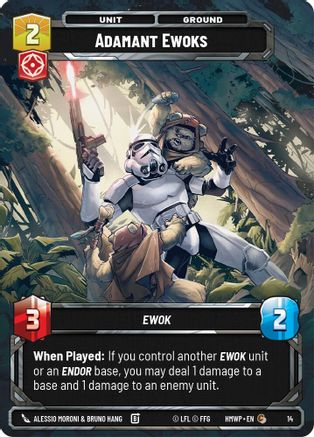 Adamant Ewoks (14) [Homeworlds Weekly Play Promos] Star Wars: Unlimited Single Disney