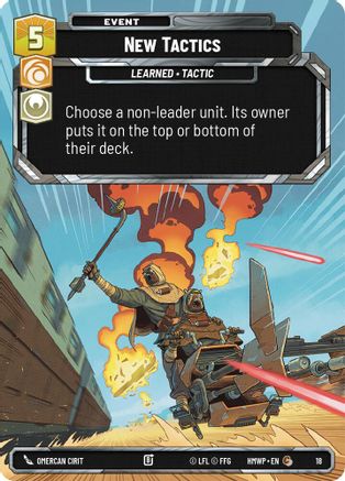 New Tactics (18) [Homeworlds Weekly Play Promos] Star Wars: Unlimited Single Disney
