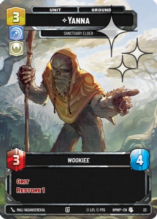Yanna - Sanctuary Elder (Foil) (23) [Homeworlds Weekly Play Promos] Foil Star Wars: Unlimited Single Disney