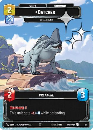 Batcher - Loyal Hound (Foil) (24) [Homeworlds Weekly Play Promos] Foil Star Wars: Unlimited Single Disney