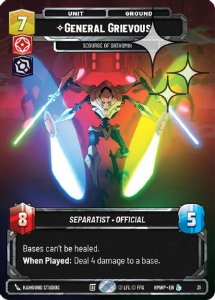 General Grievous - Scourge of Dathomir (Foil) (31) [Homeworlds Weekly Play Promos] Foil Star Wars: Unlimited Single Disney