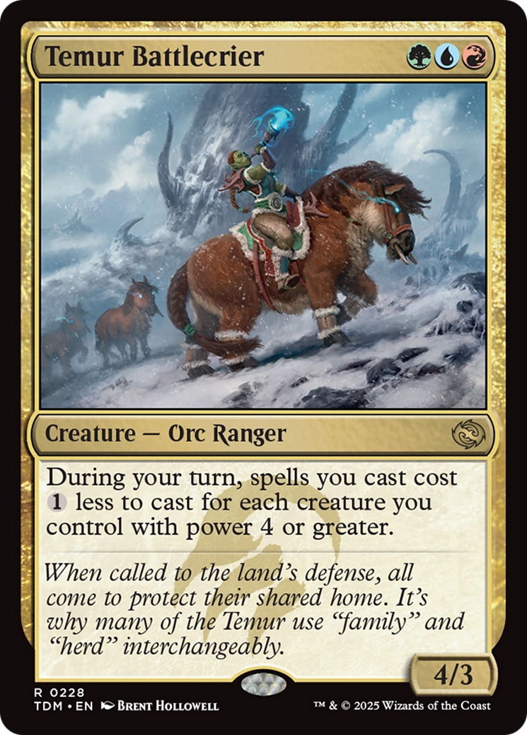 Temur Battlecrier (TDM-228) [Tarkir: Dragonstorm] Foil MTG Single Wizards of the Coast