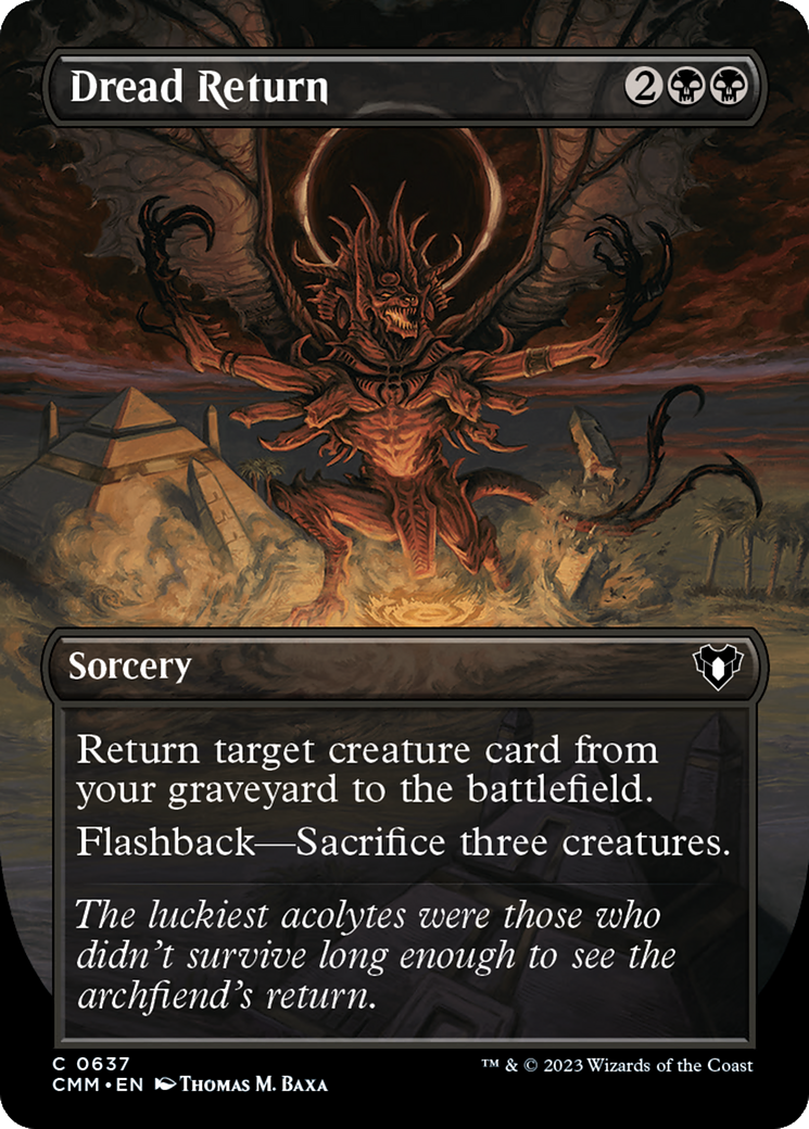 Dread Return (CMM-637) [Commander Masters] (Borderless) Foil MTG Single Wizards of the Coast