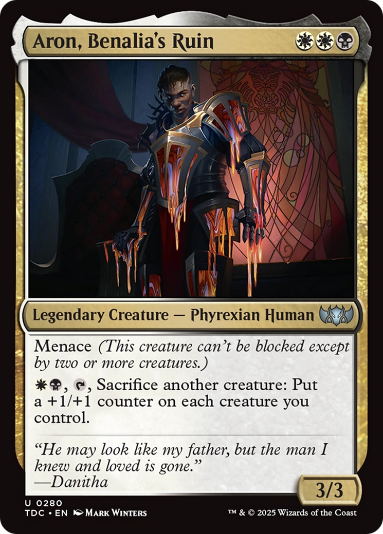 Aron, Benalia's Ruin (TDC-280) [Commander: Tarkir: Dragonstorm] MTG Single Wizards of the Coast