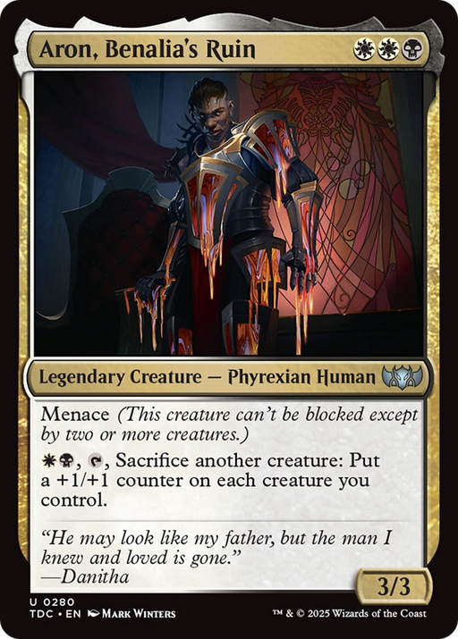 Aron, Benalia's Ruin (TDC-280) [Commander: Tarkir: Dragonstorm] MTG Single Wizards of the Coast