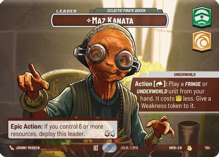 Maz Kanata - Eclectic Pirate Queen (Showcase) (784) [Homeworlds] Foil Star Wars: Unlimited Single Disney