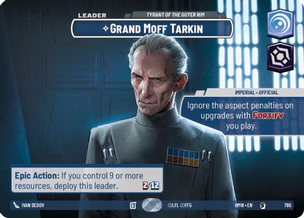 Grand Moff Tarkin - Tyrant of the Outer Rim (Showcase) (786) [Homeworlds] Foil Star Wars: Unlimited Single Disney