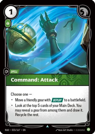 Command: Attack (033/167) [Radiance] Foil Riftbound Singles Riot Games