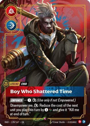Ekko, Boy Who Shattered Time (139/167) [Radiance] Foil Riftbound Singles Riot Games