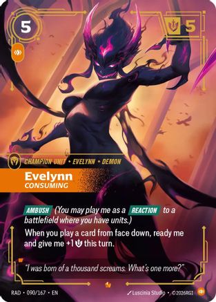 Evelynn, Consuming (090/167) [Radiance] Foil Riftbound Singles Riot Games