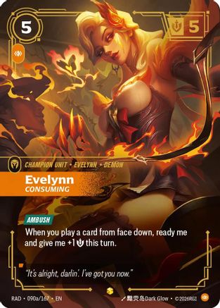 Evelynn, Consuming (Alternate Art) (090a/167) [Radiance] Foil Riftbound Singles Riot Games
