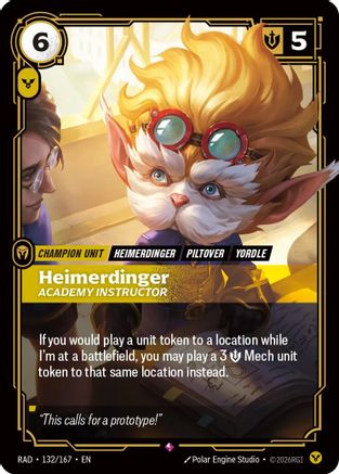 Heimerdinger, Academy Instructor (132/167) [Radiance] Foil Riftbound Singles Riot Games