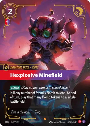 Hexplosive Minefield (142/167) [Radiance] Foil Riftbound Singles Riot Games
