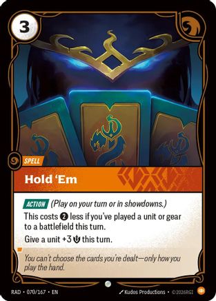 Hold 'Em (070/167) [Radiance] Riftbound Singles Riot Games