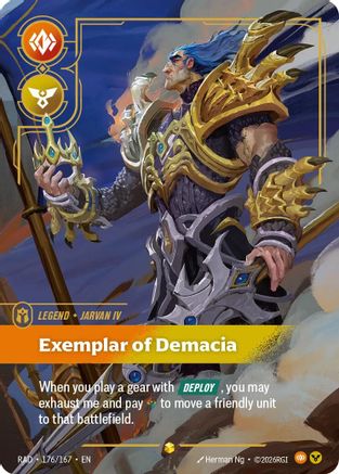 Jarvan IV, Exemplar of Demacia (Overnumbered) (176/167) [Radiance] Foil Riftbound Singles Riot Games