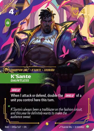 K'Sante, Dauntless (Alternate Art) (045a/167) [Radiance] Foil Riftbound Singles Riot Games