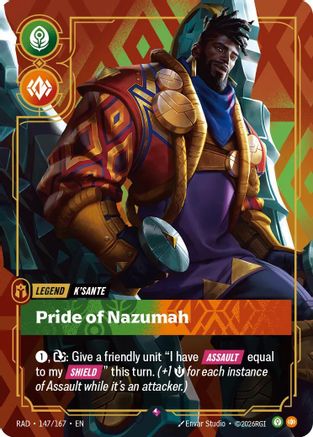 K'Sante, Pride of Nazumah (147/167) [Radiance] Foil Riftbound Singles Riot Games