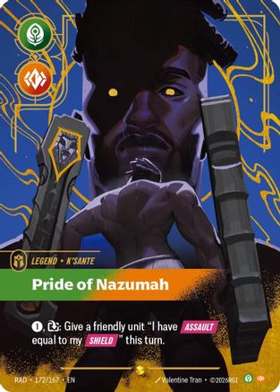 K'Sante, Pride of Nazumah (Overnumbered) (172/167) [Radiance] Foil Riftbound Singles Riot Games