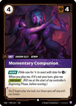 Momentary Companion (095/167) [Radiance] Foil Riftbound Singles Riot Games
