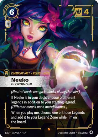 Neeko, Bleeding In (167/167) [Radiance] Foil Riftbound Singles Riot Games