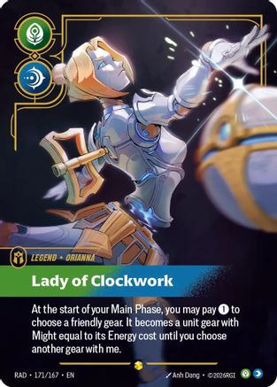 Orianna, Lady of Clockwork (Overnumbered) (171/167) [Radiance] Foil Riftbound Singles Riot Games