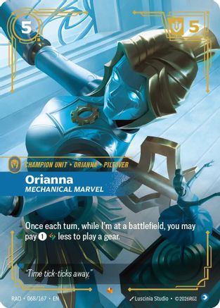 Orianna, Mechanical Marvel (068/167) [Radiance] Foil Riftbound Singles Riot Games