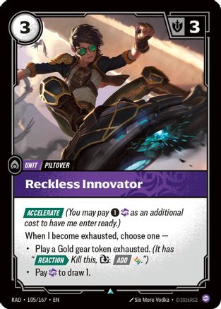 Reckless Innovator (105/167) [Radiance] Riftbound Singles Riot Games