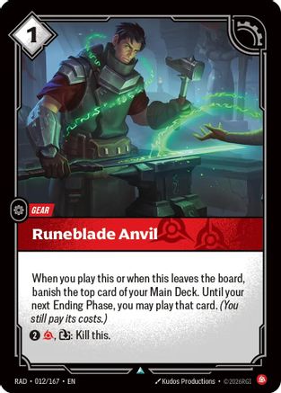 Runeblade Anvil (012/167) [Radiance] Foil Riftbound Singles Riot Games
