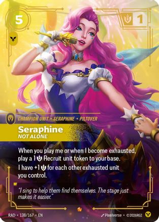 Seraphine, Not Alone (138/167) [Radiance] Foil Riftbound Singles Riot Games