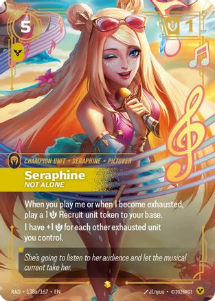 Seraphine, Not Alone (Alternate Art) (138a/167) [Radiance] Foil Riftbound Singles Riot Games